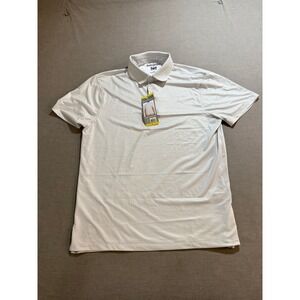 Hickey Freeman Golf Polo Shirt Mens S Short‎ Sleeve Geometric White Performance